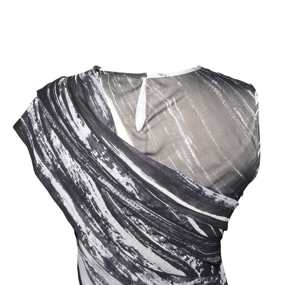 VINTAGE MAX AZRIA SPRING 2010 RUNWAY SILK MAXI DRESS w/FRONT SLIT NWT SZ S - Picture 7 of 11